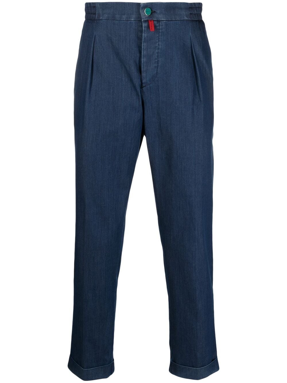 Kiton elasticated straight-leg trousers - Blue von Kiton