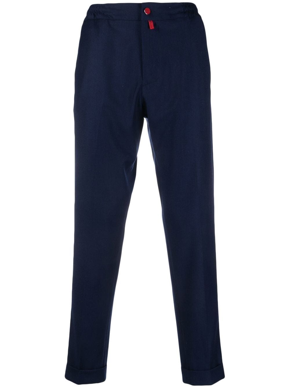 Kiton elasticated tapered-leg trousers - Blue von Kiton