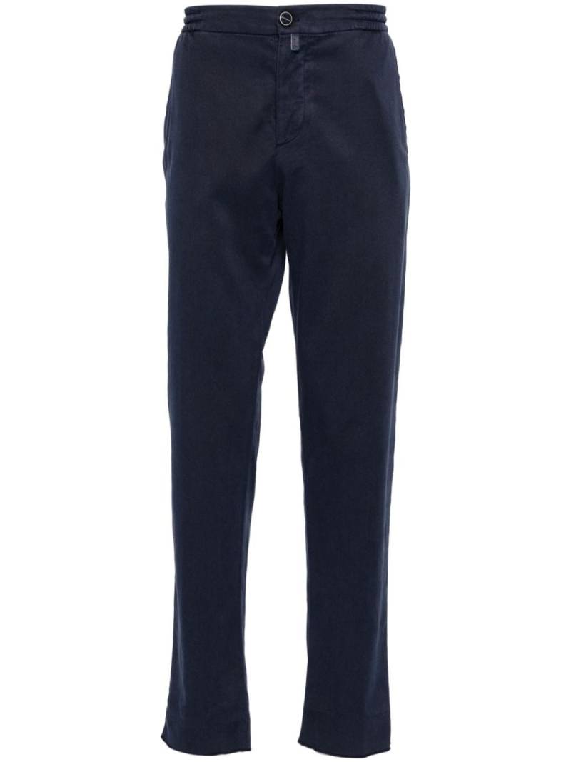 Kiton elasticated-waist tapered-leg chinos - Blue von Kiton