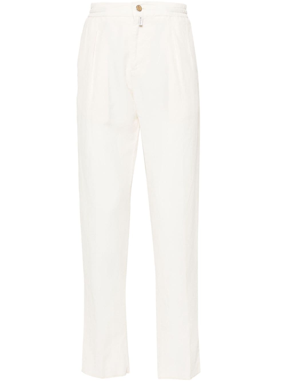 Kiton elasticated-waistband tapered trousers - Neutrals von Kiton