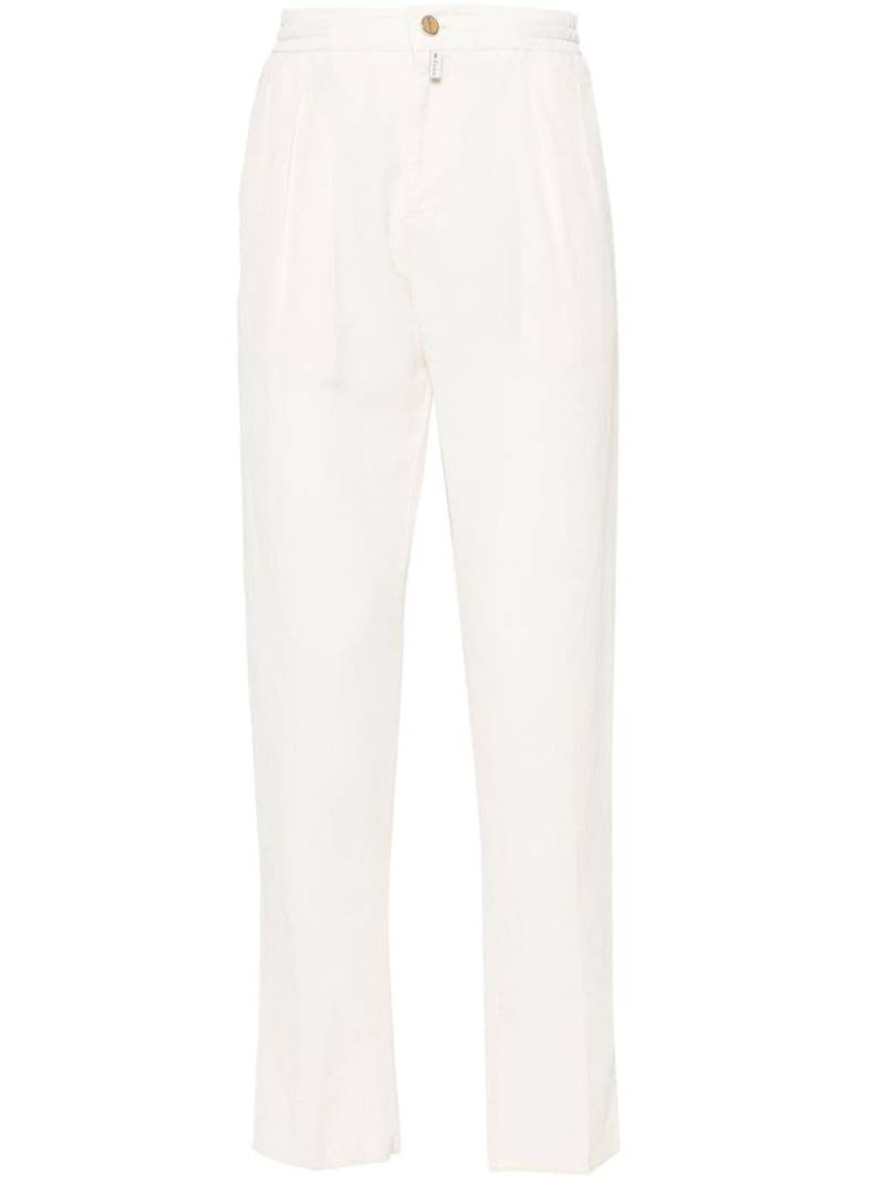 Kiton elasticated-waistband tapered trousers - Neutrals von Kiton