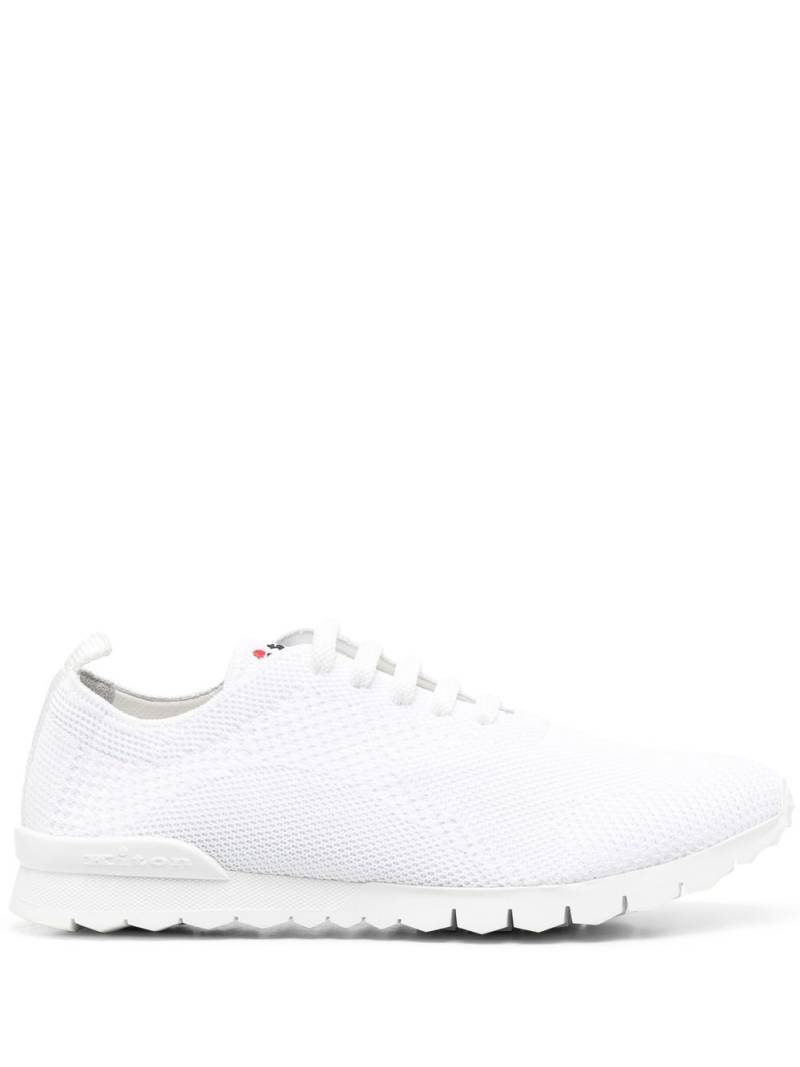 Kiton embossed-logo low-top sneakers - White von Kiton