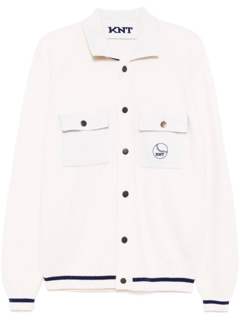 Kiton embroidered logo jacket - Neutrals von Kiton