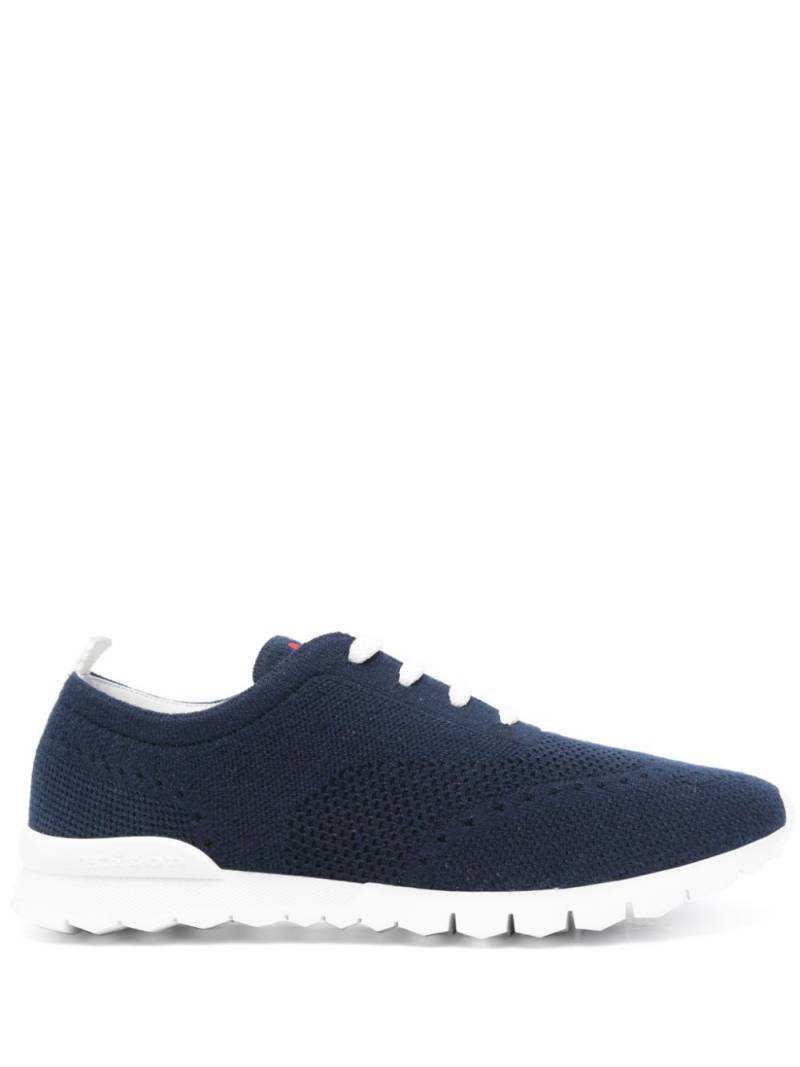 Kiton embroidered-logo knitted sneakers - Blue von Kiton