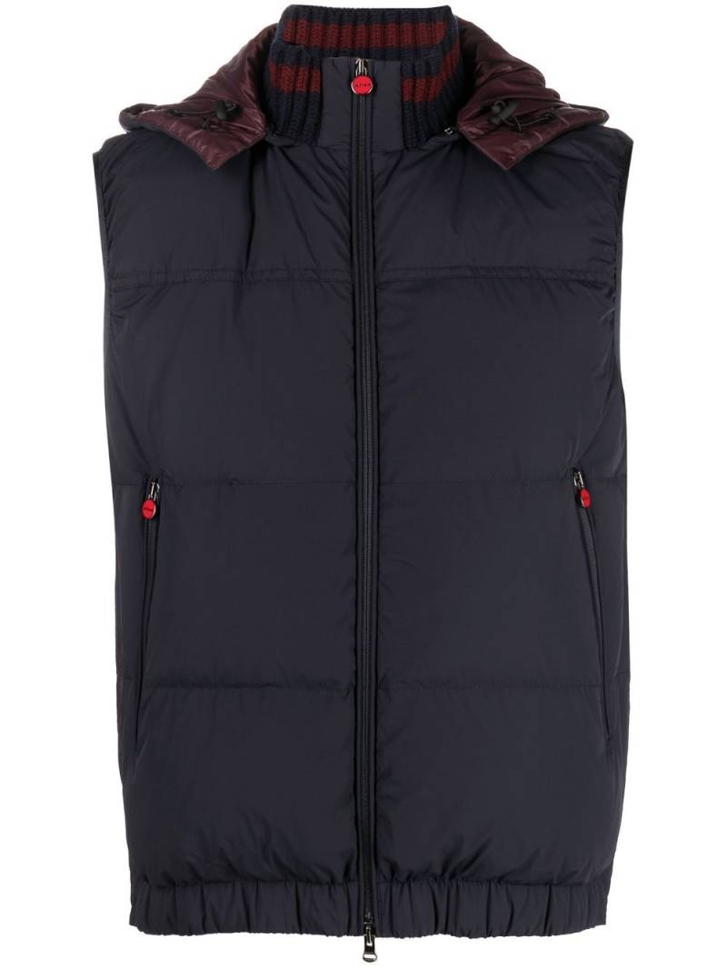 Kiton feather-down padded gilet - Blue von Kiton