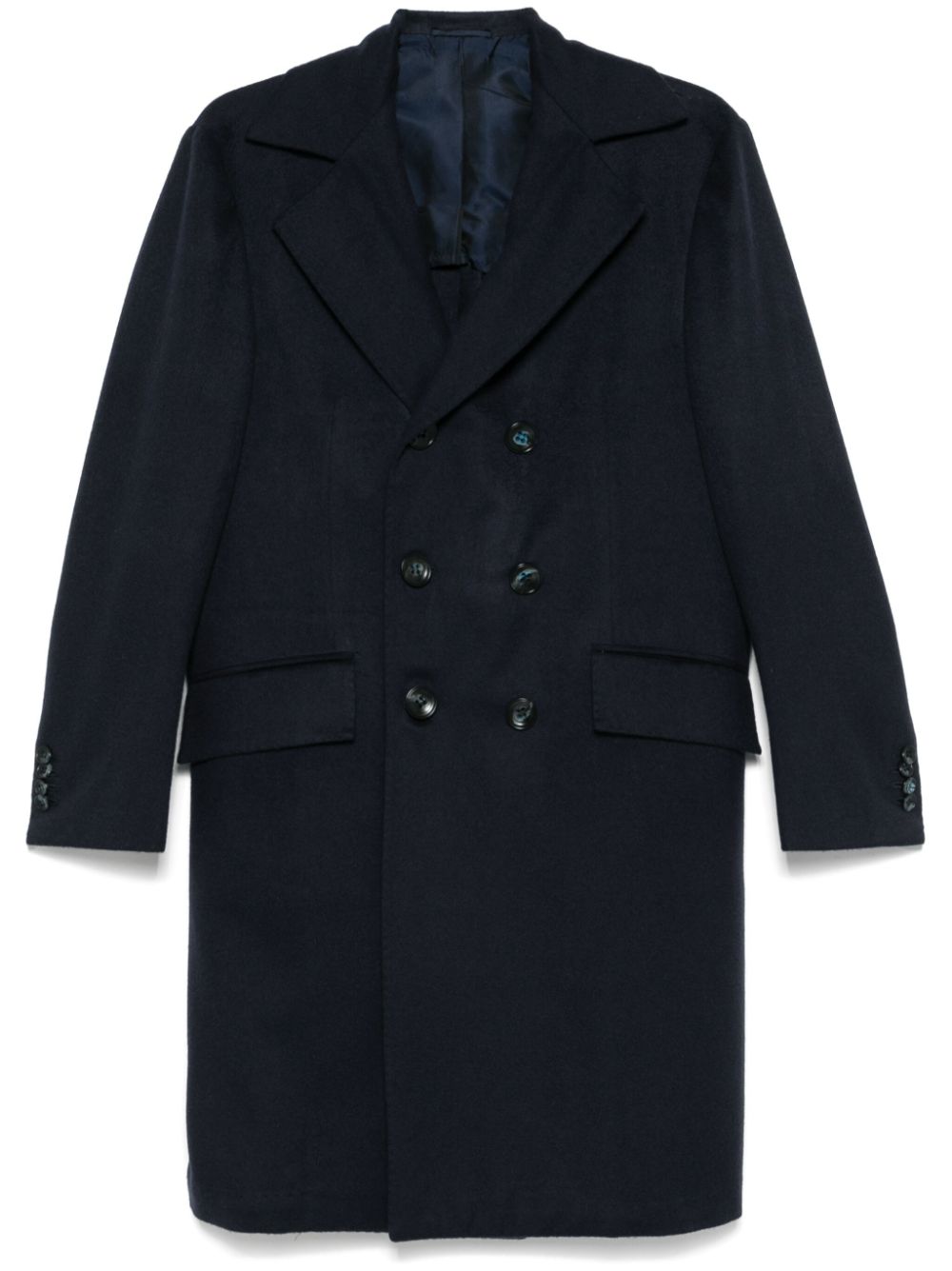 Kiton felted coat - Blue von Kiton