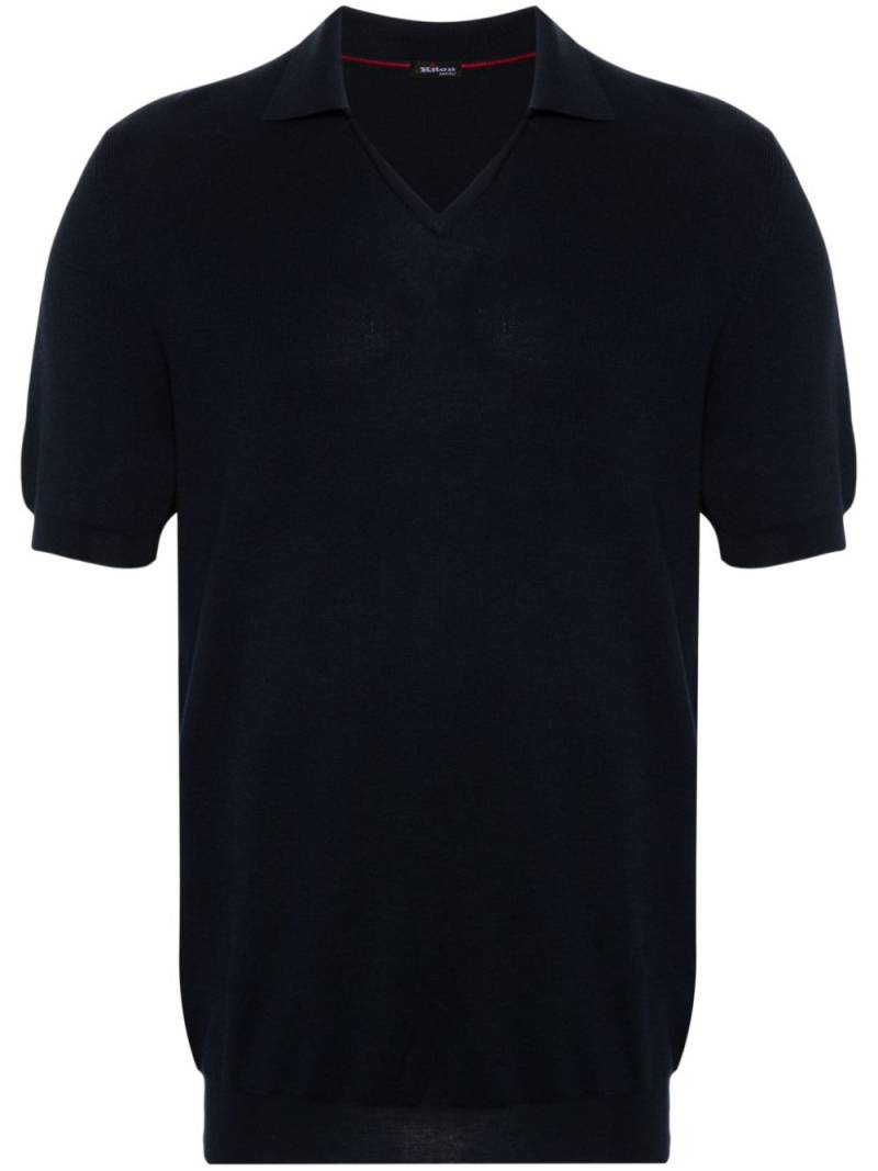 Kiton fine-knit cotton polo shirt - Blue von Kiton