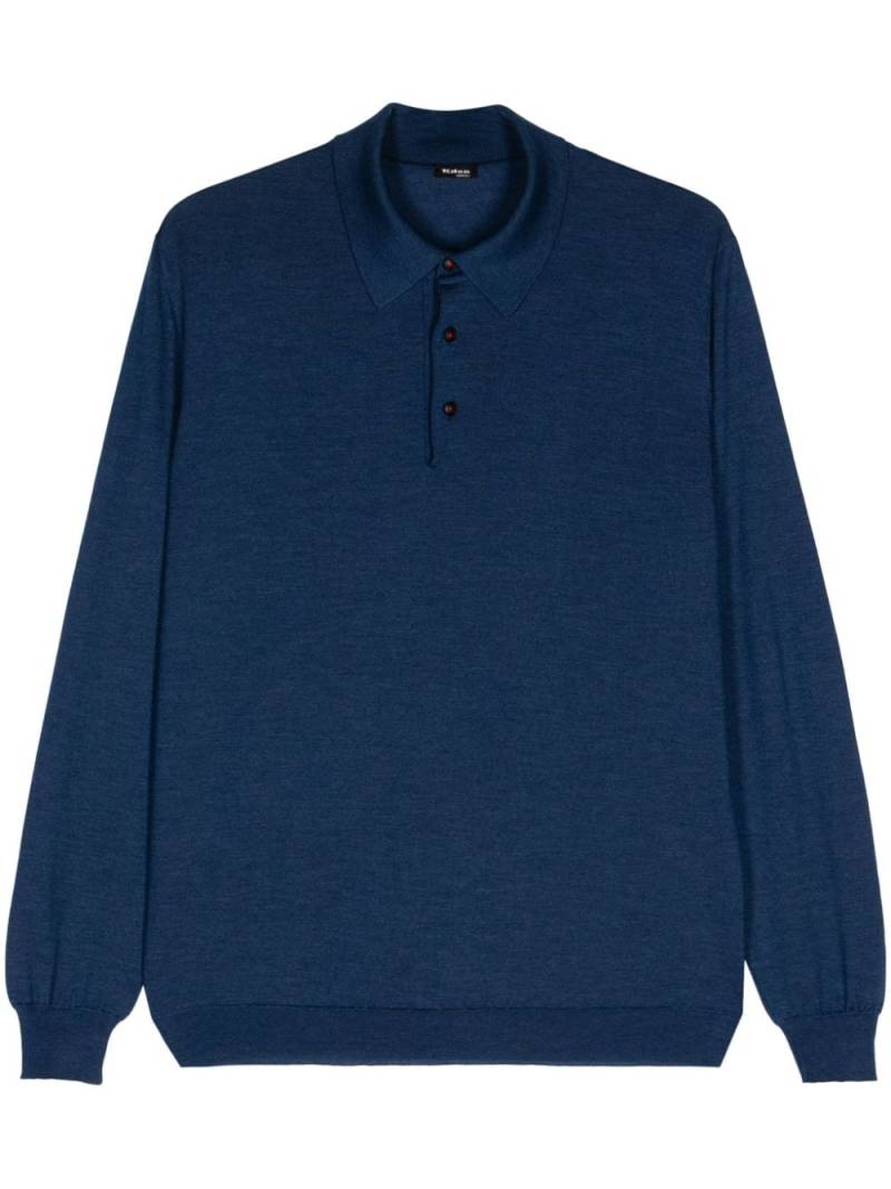 Kiton fine-knit polo shirt - Blue von Kiton