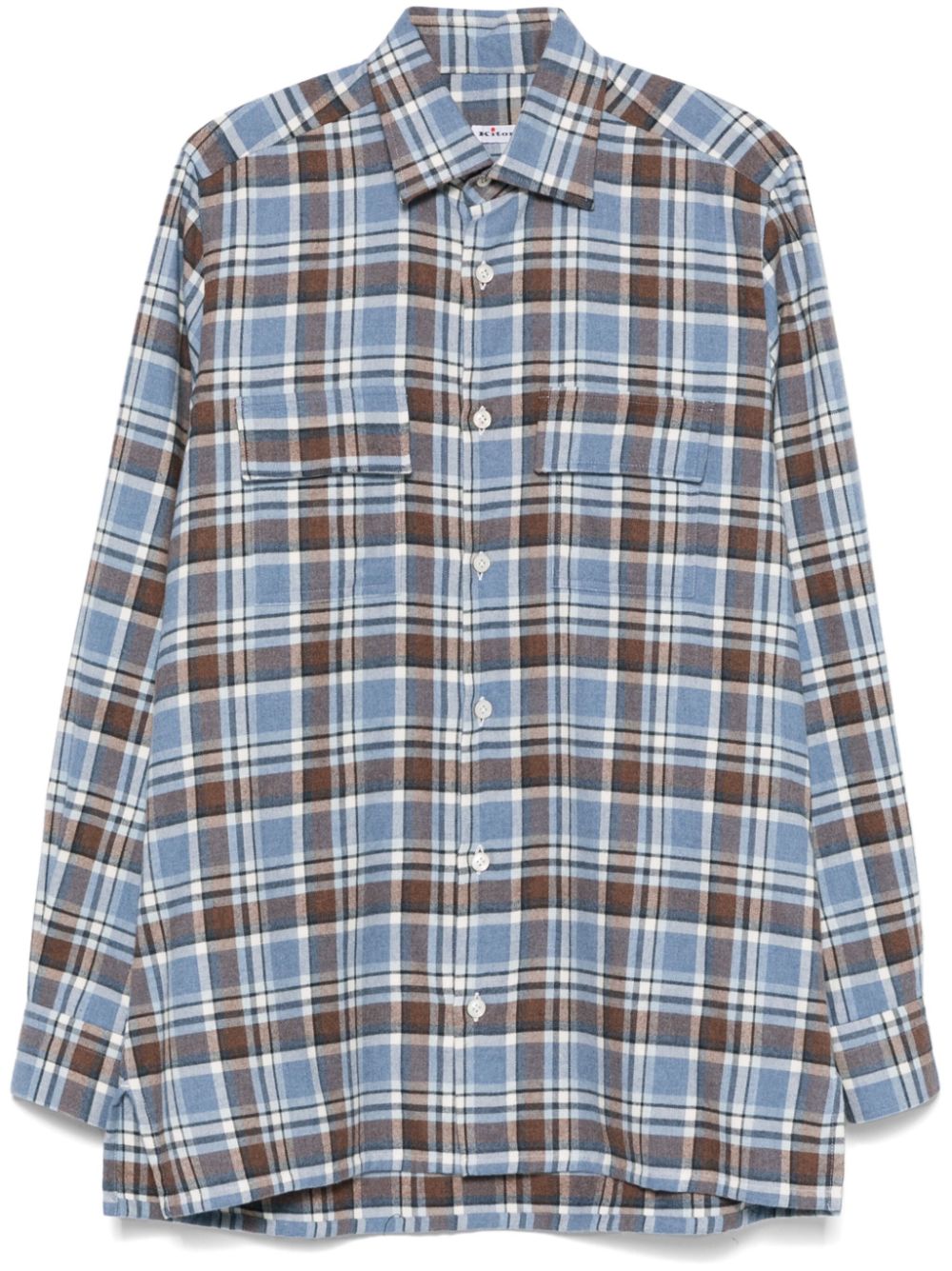 Kiton flannel shirt - Blue von Kiton