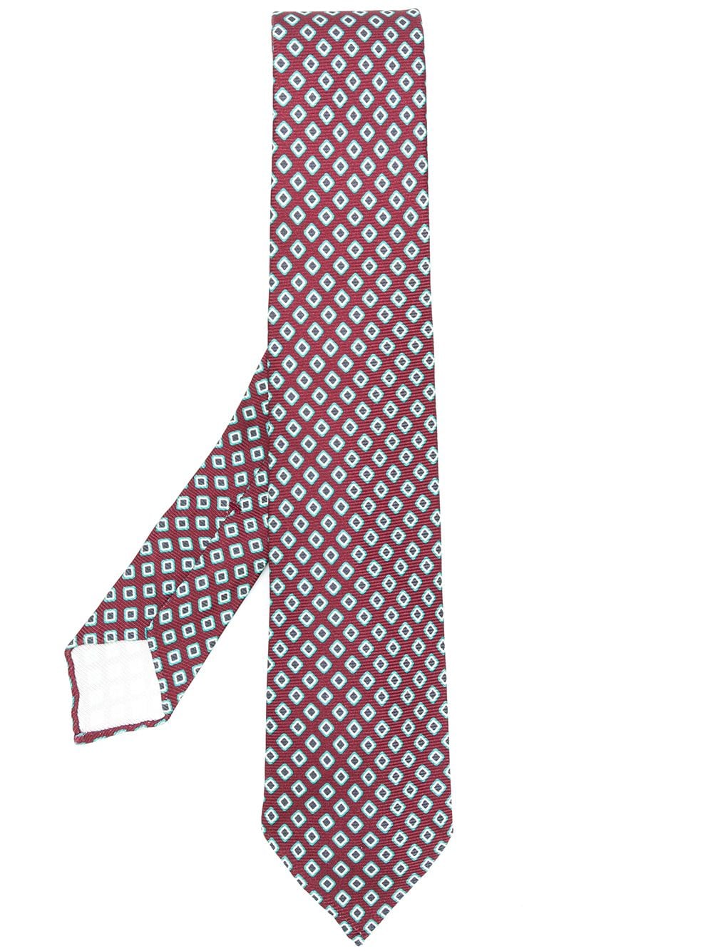 Kiton geometric embroidered tie von Kiton