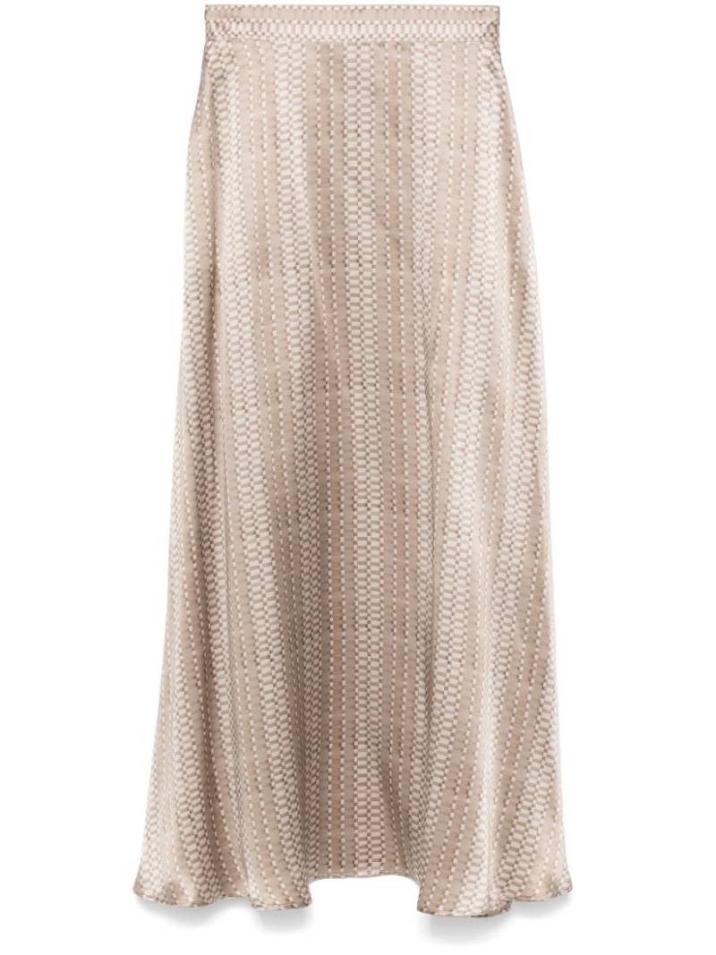 Kiton geometric-pattern maxi skirt - Neutrals von Kiton