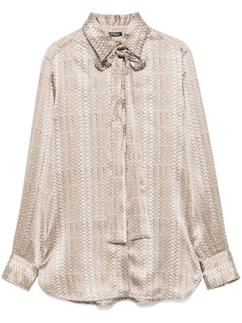 Kiton geometric-pattern shirt - Brown von Kiton