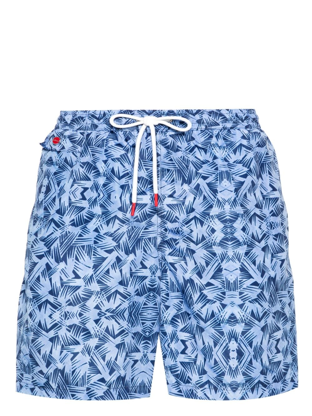 Kiton graphic-print swim shorts - Blue von Kiton