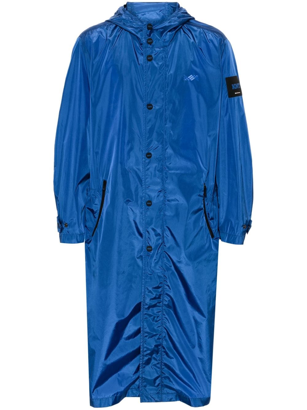 Kiton hooded long raincoat - Blue von Kiton