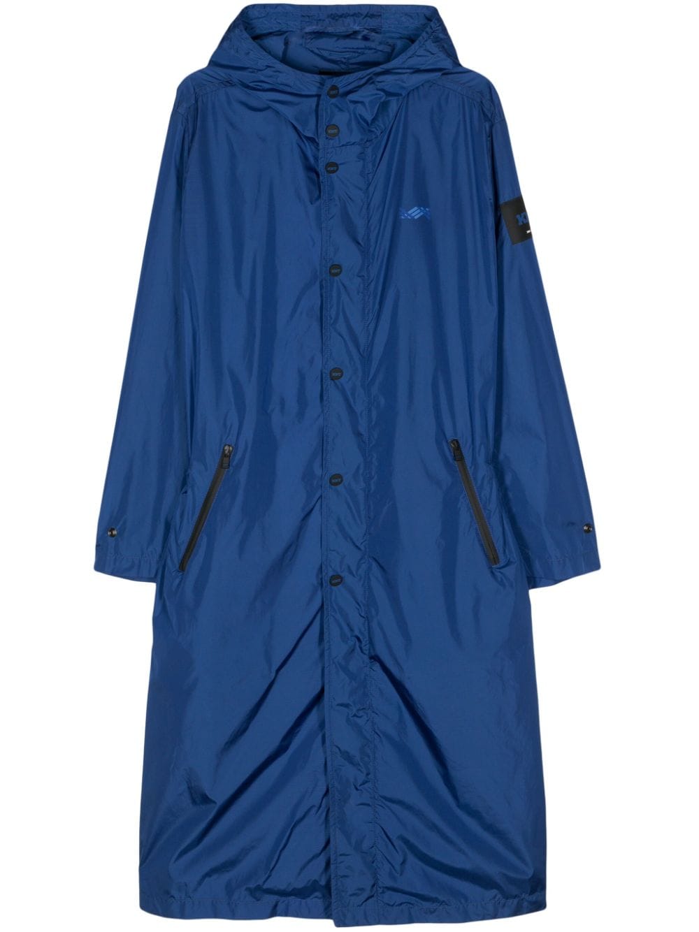 Kiton hooded long raincoat - Blue von Kiton