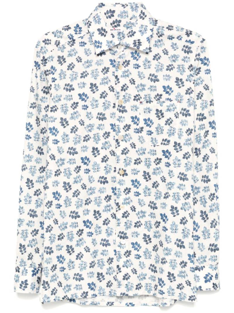 Kiton leaf-print shirt - Neutrals von Kiton