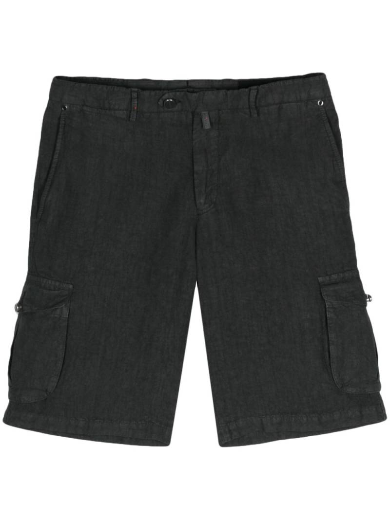 Kiton linen chambray cargo shorts - Grey von Kiton