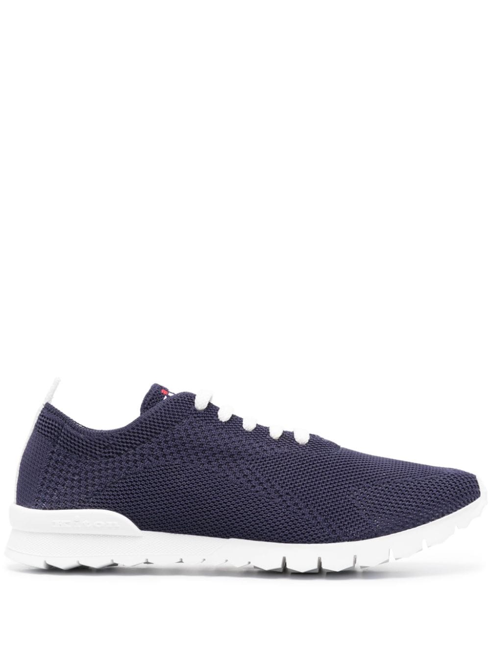 Kiton logo-embroidered knit sneakers - Blue von Kiton