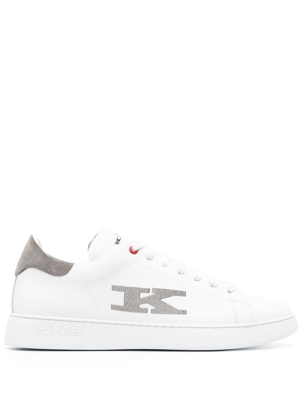 Kiton logo-lettering lace-up sneakers - White von Kiton