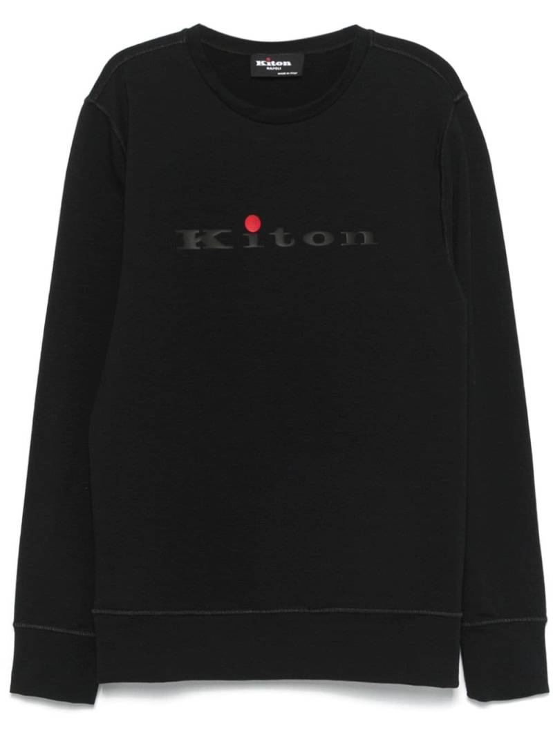 Kiton logo-print T-shirt - Blue von Kiton