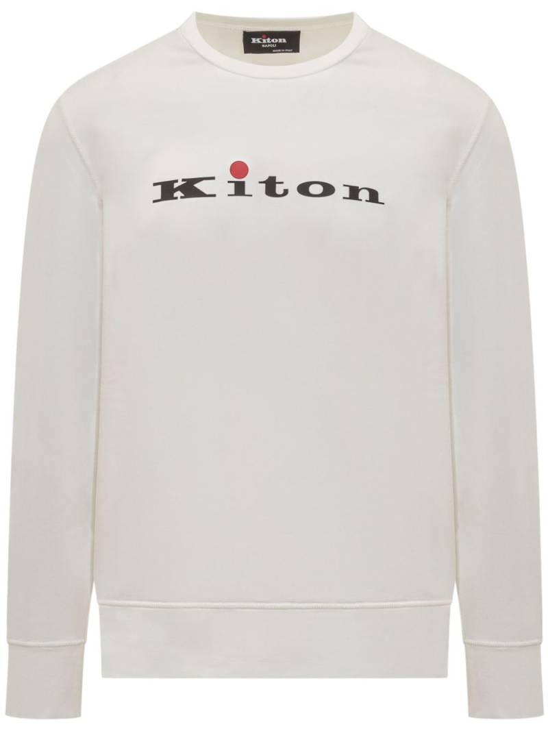 Kiton logo-print sweatshirt - White von Kiton