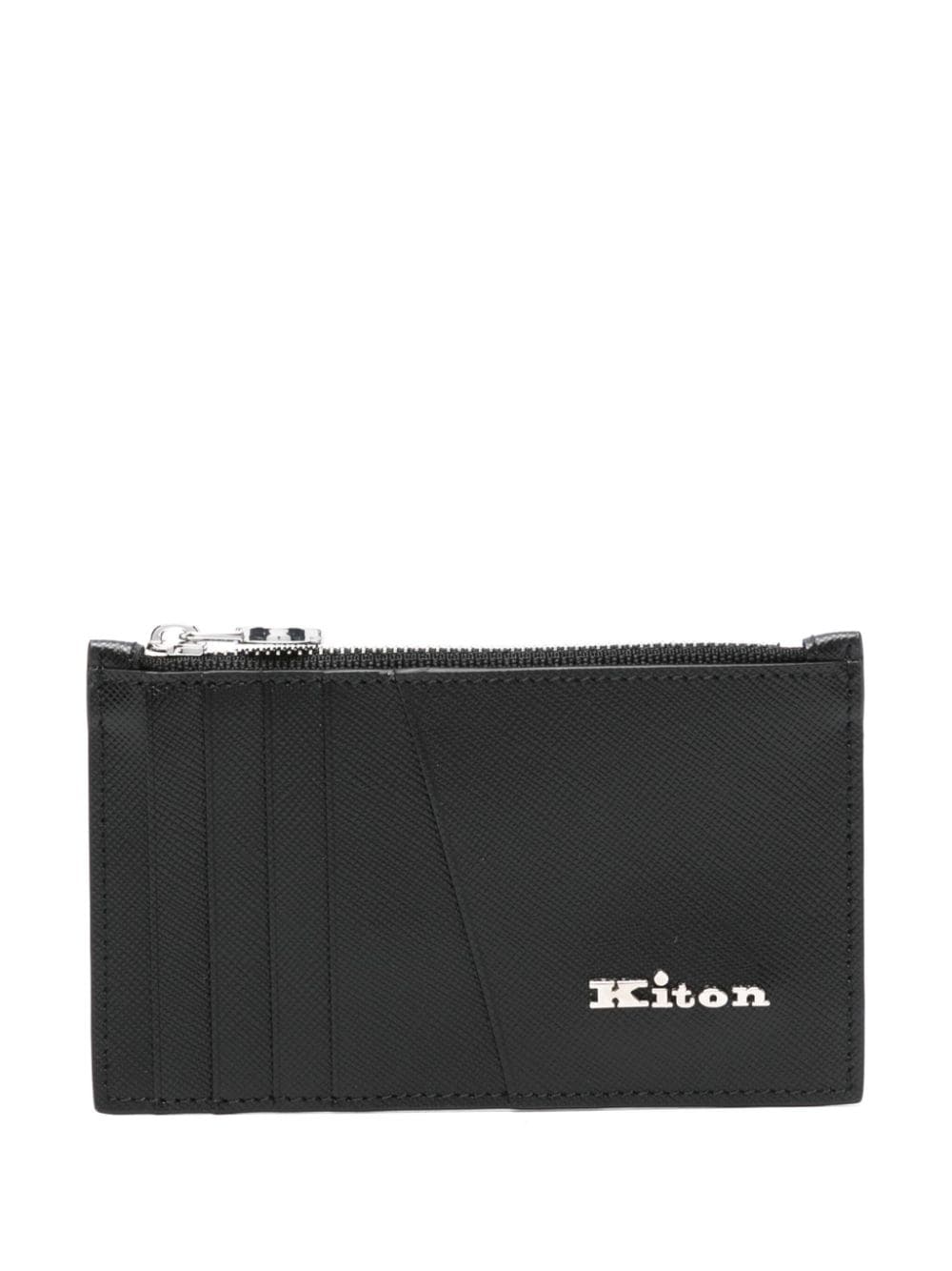 Kiton logo-stamp card holder - Black von Kiton