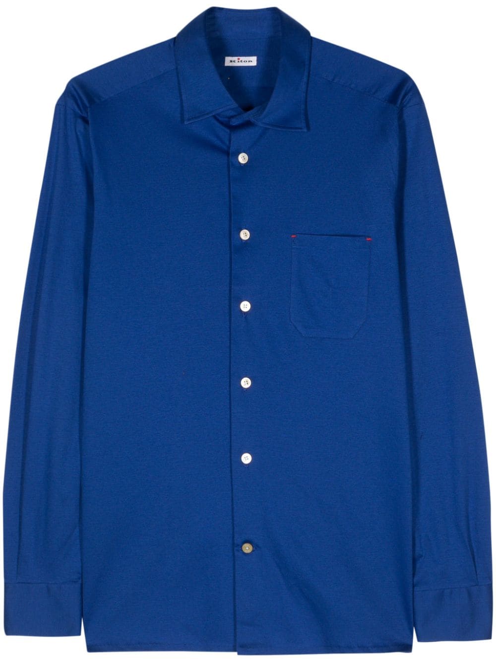 Kiton long-sleeve cotton shirt - Blue von Kiton