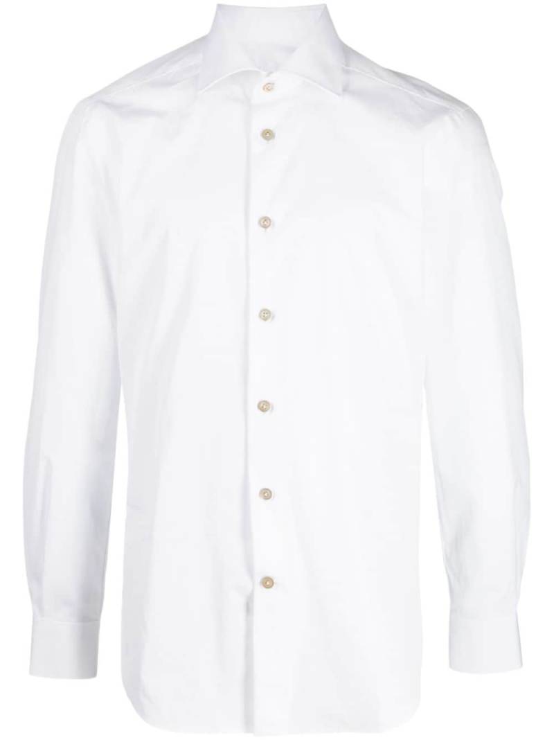 Kiton long-sleeve cotton shirt - White von Kiton