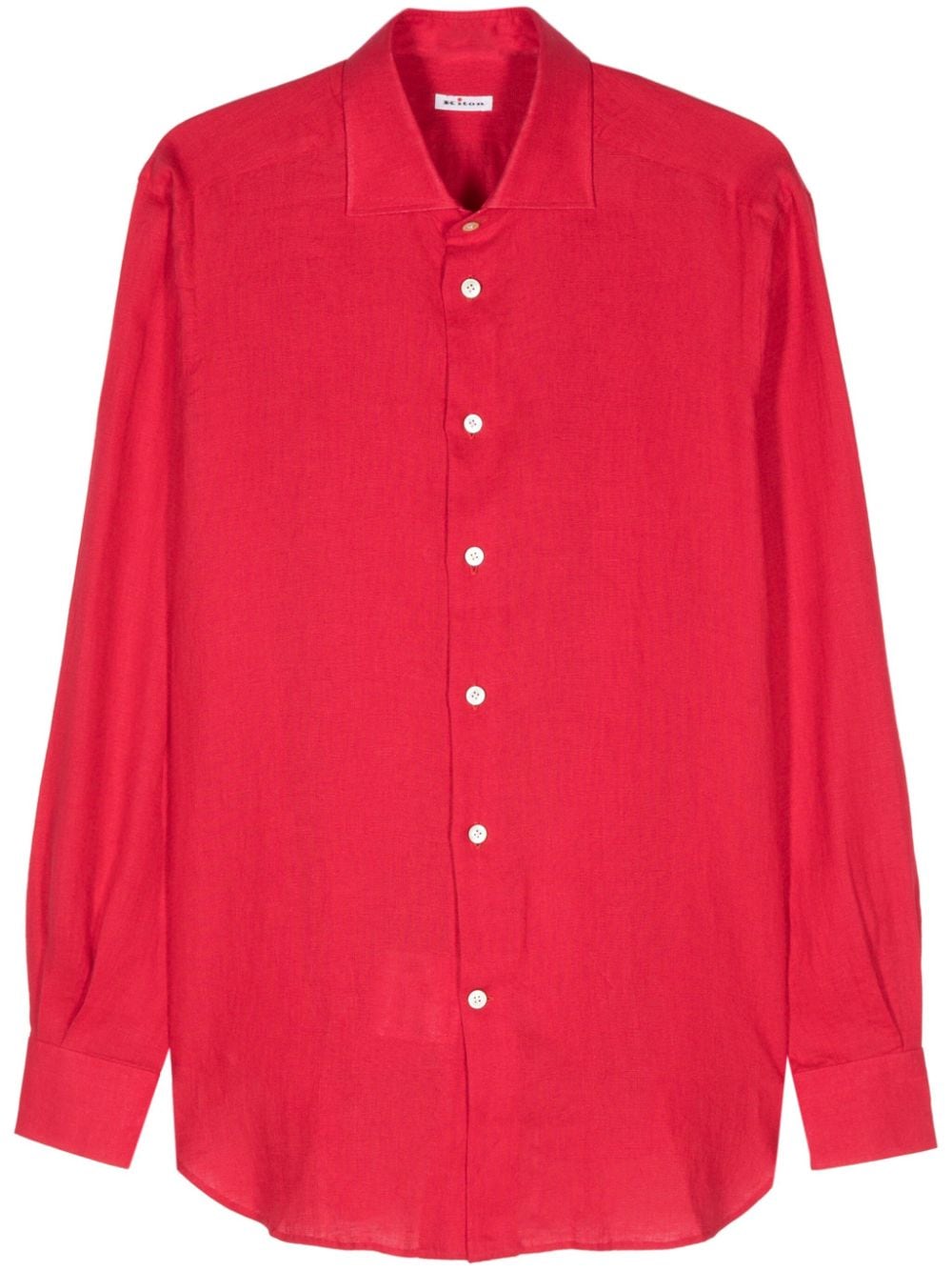 Kiton long-sleeve linem shirt - Red von Kiton