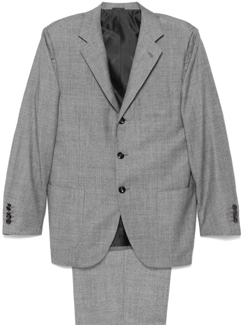 Kiton mélange-effect suit - Grey von Kiton