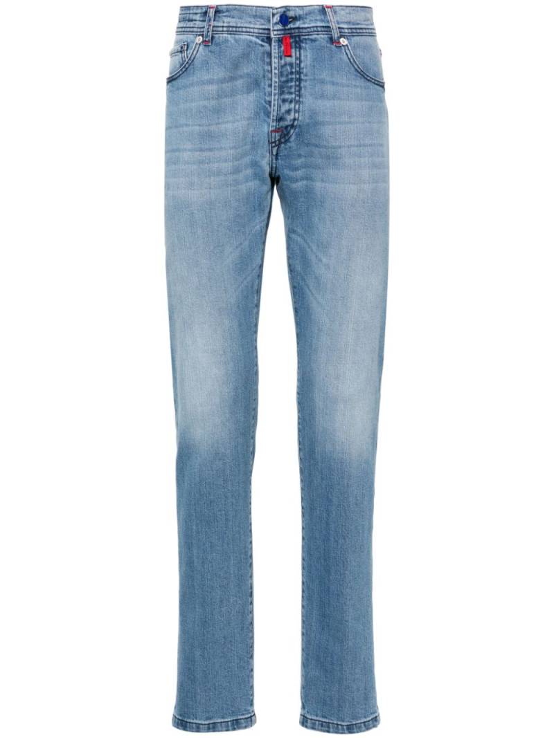 Kiton mid-rise tapered-leg jeans - Blue von Kiton