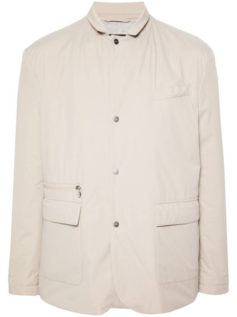 Kiton notched-collar padded jacket - Neutrals von Kiton