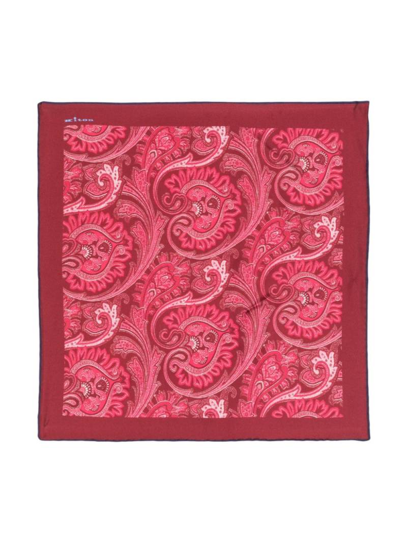 Kiton paisley-pattern silk scarf - Red von Kiton