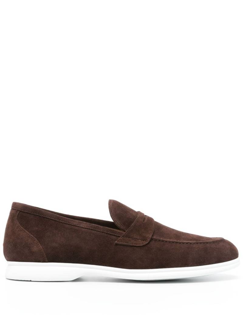 Kiton penny slot suede loafers - Brown von Kiton