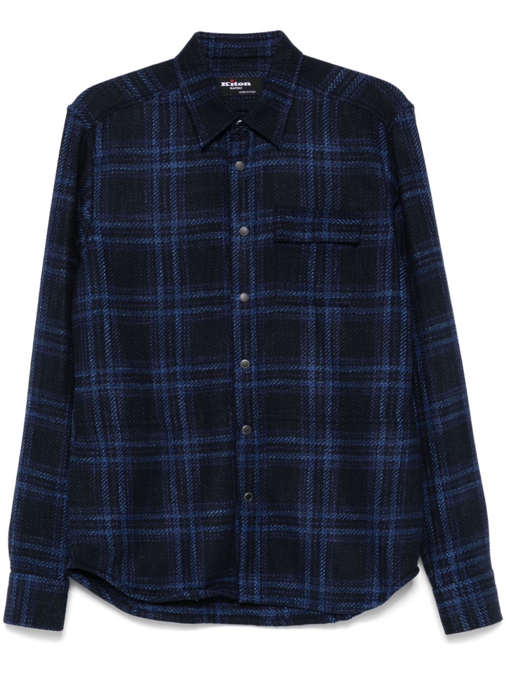 Kiton plaid shirt - Blue von Kiton