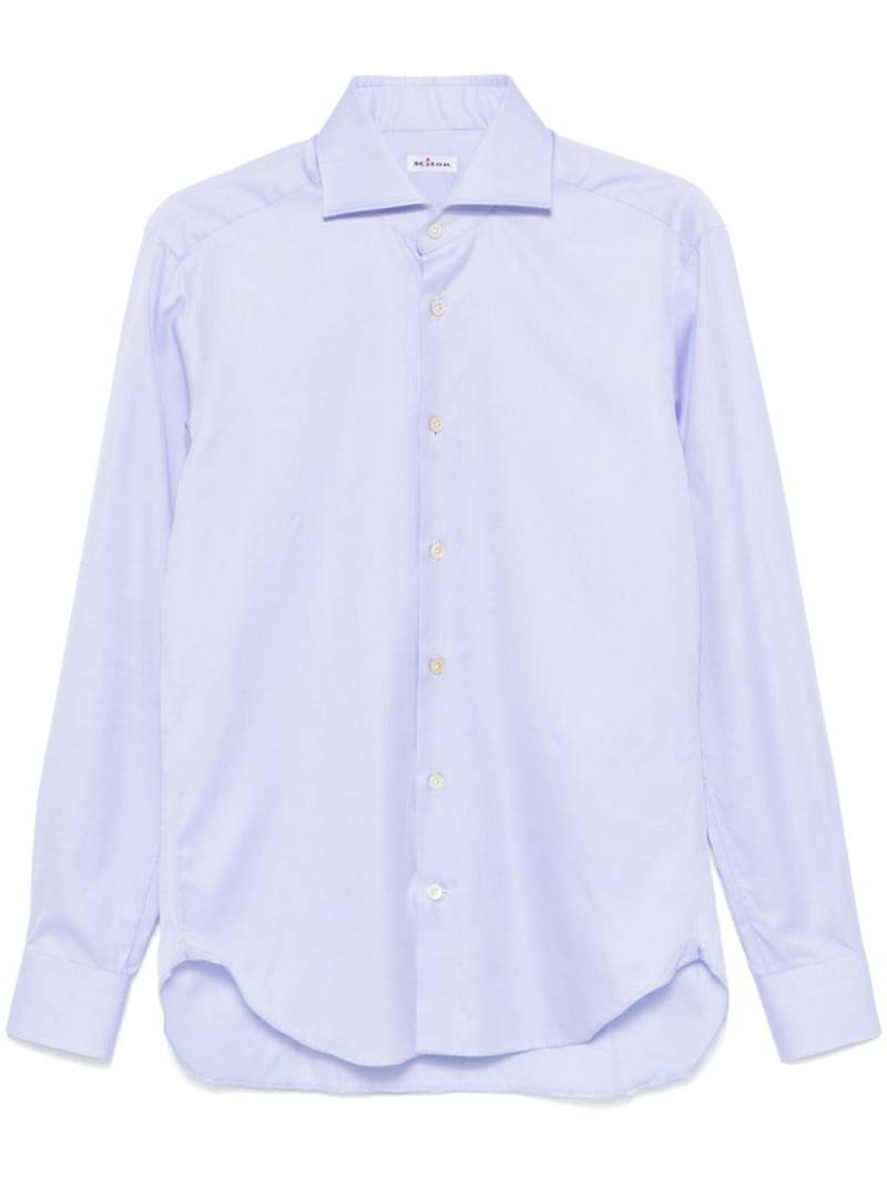 Kiton pointed-collar cotton shirt - Blue von Kiton