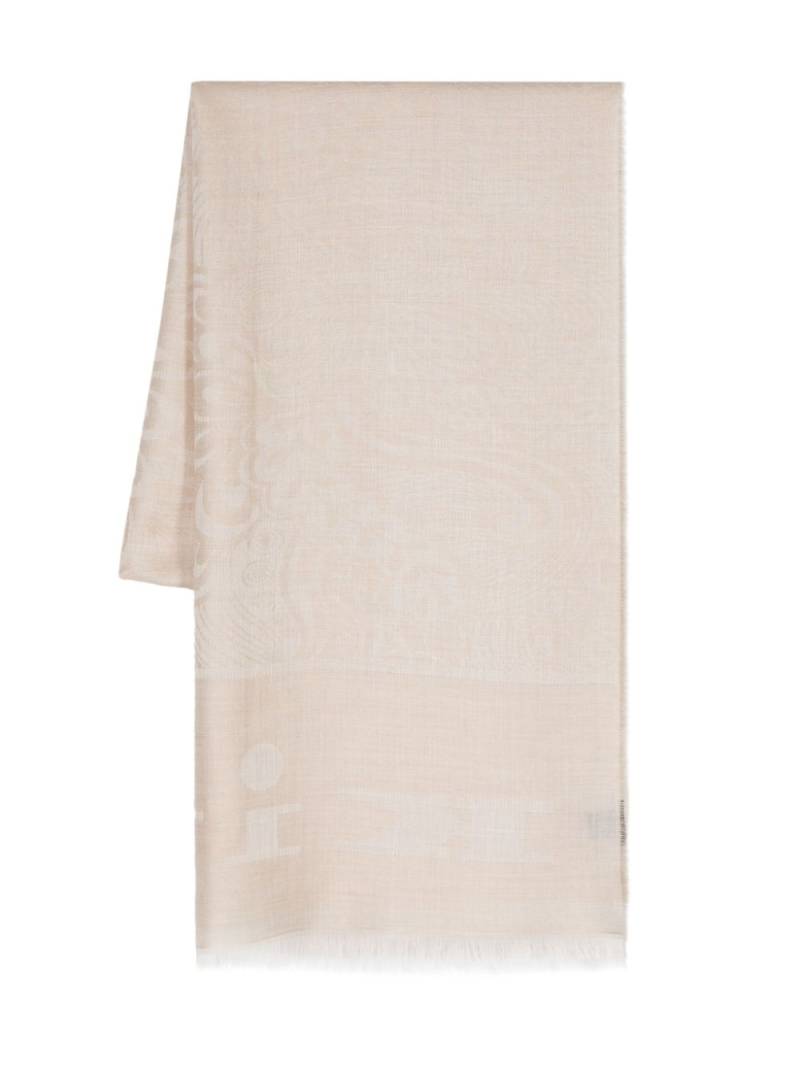 Kiton rectangular fringed scarf - Neutrals von Kiton