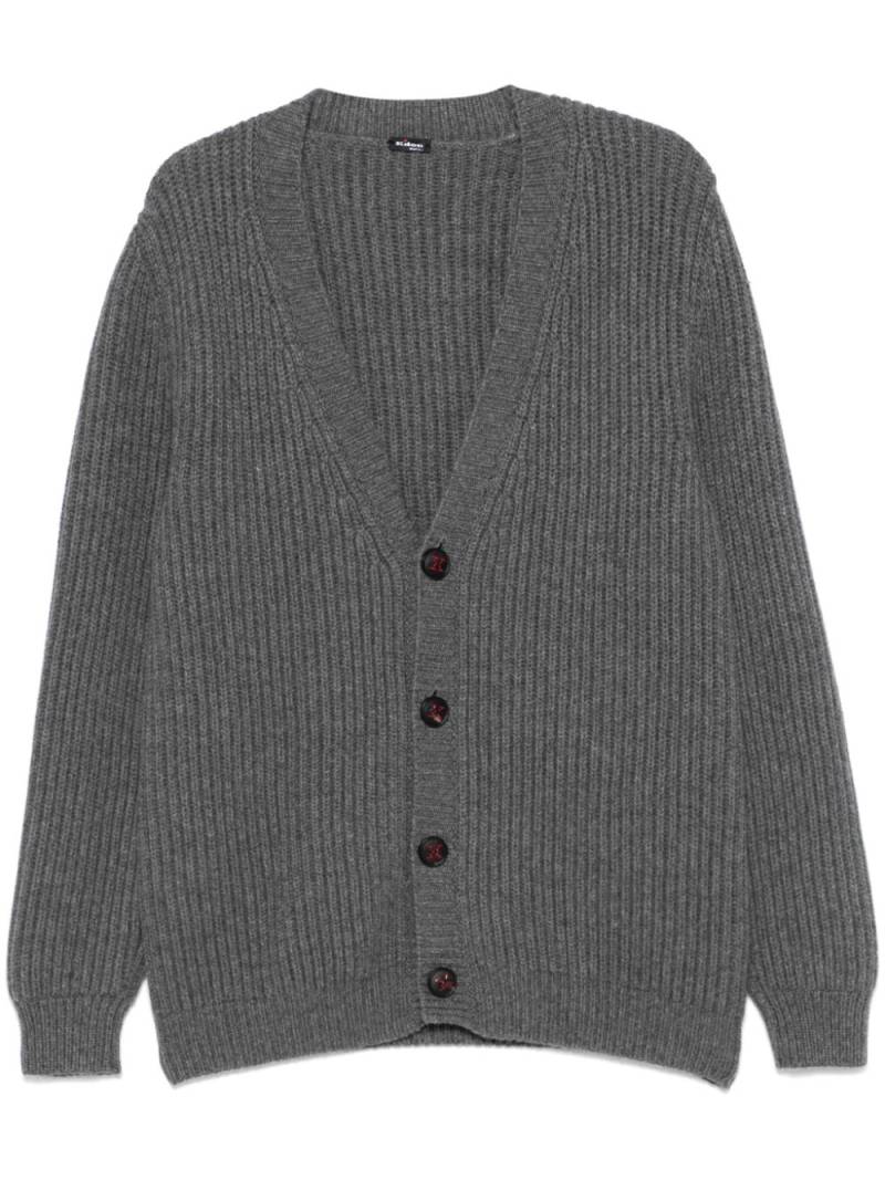 Kiton ribbed cardigan - Grey von Kiton