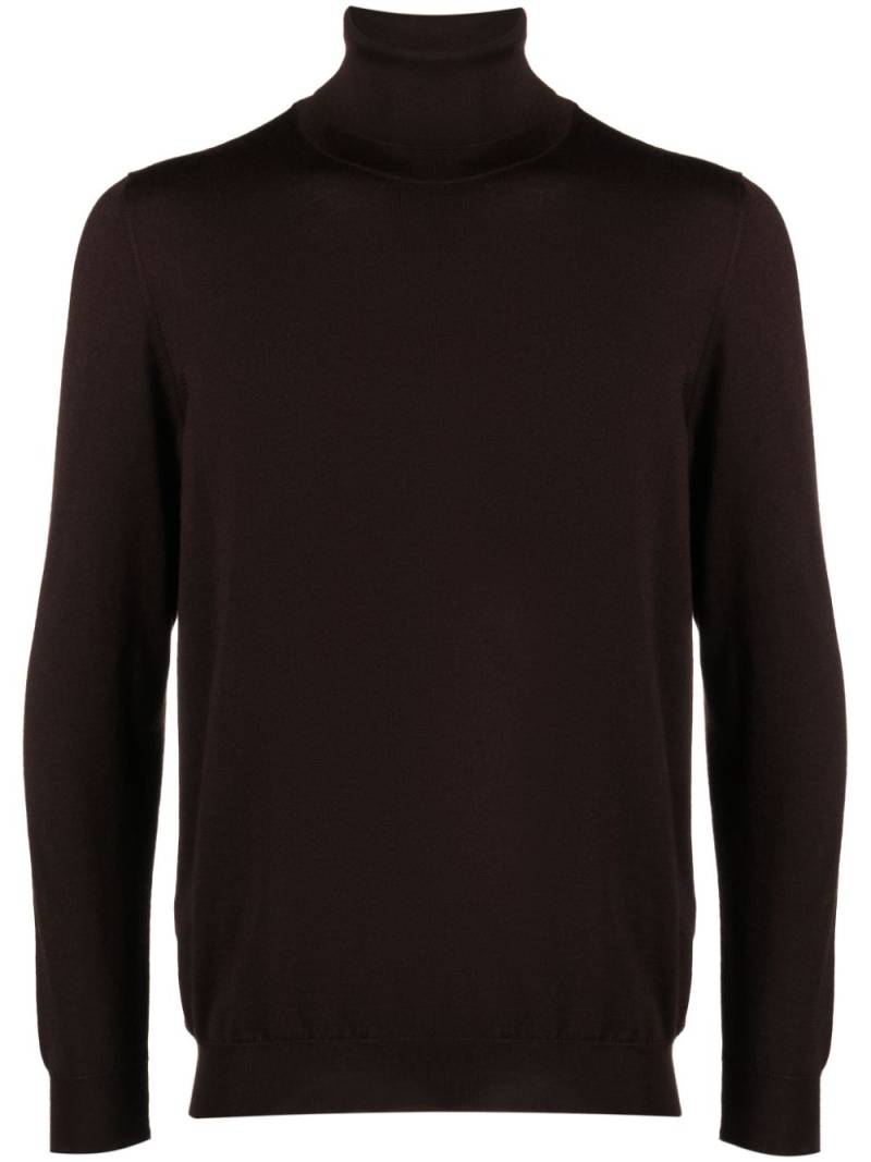 Kiton roll-neck fine-knit jumper - Brown von Kiton