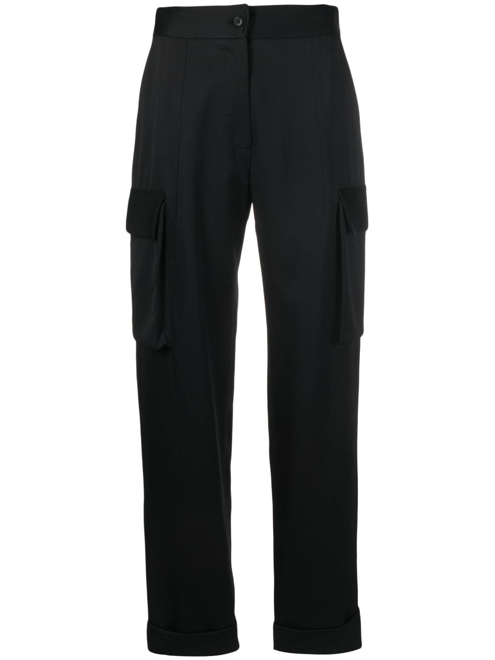 Kiton satin cargo trousers - Black von Kiton