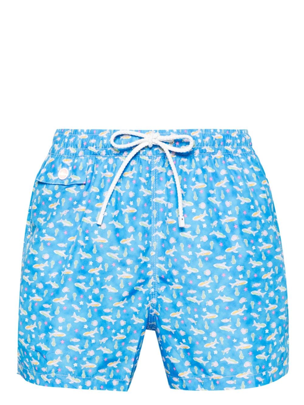Kiton sea life-print swim shorts - Blue von Kiton