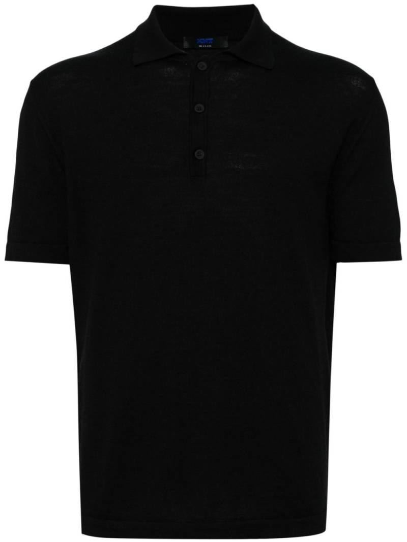 Kiton short-sleeve polo shirt - Black von Kiton