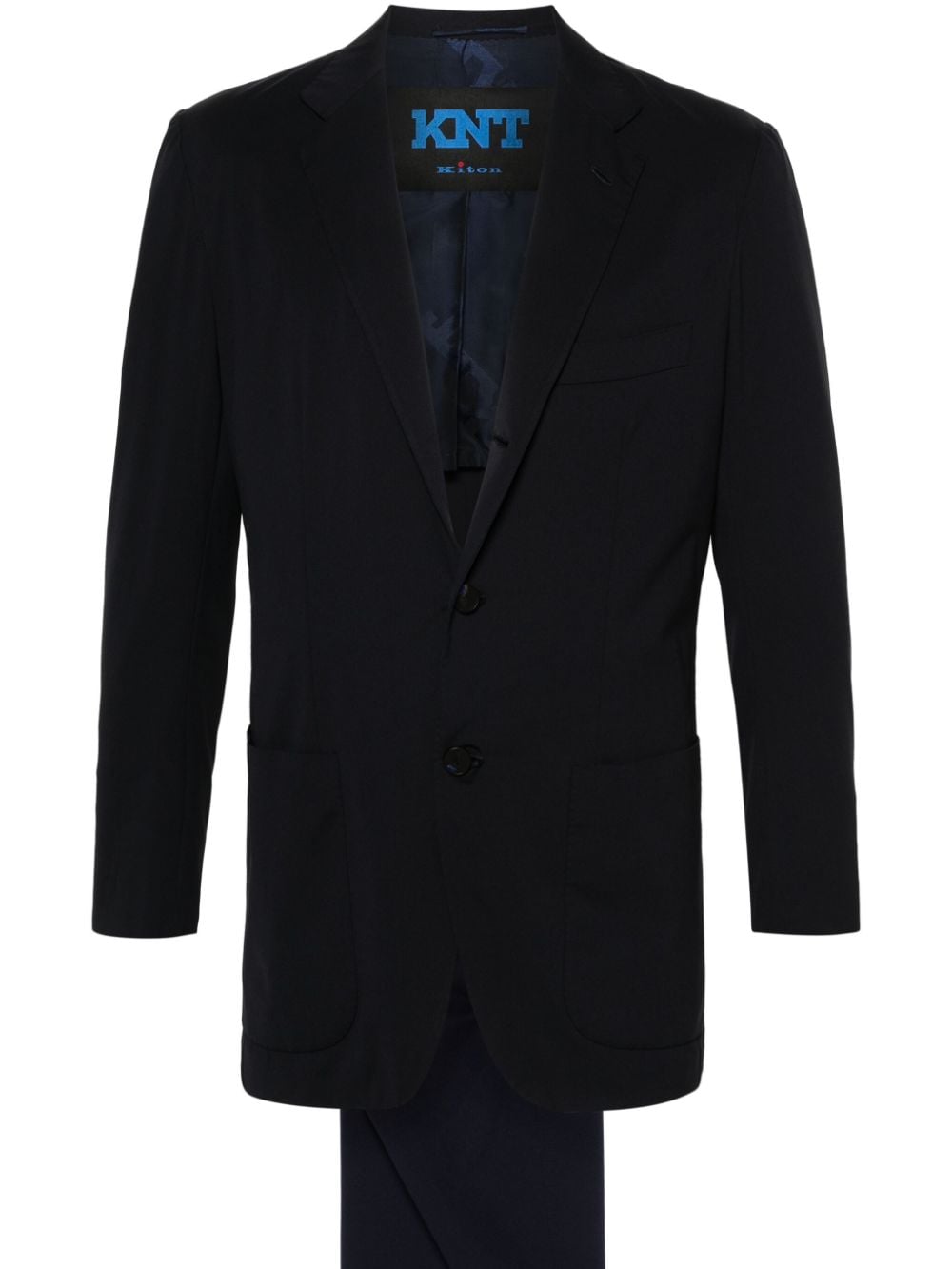 Kiton single-breasted jersey suit - Blue von Kiton