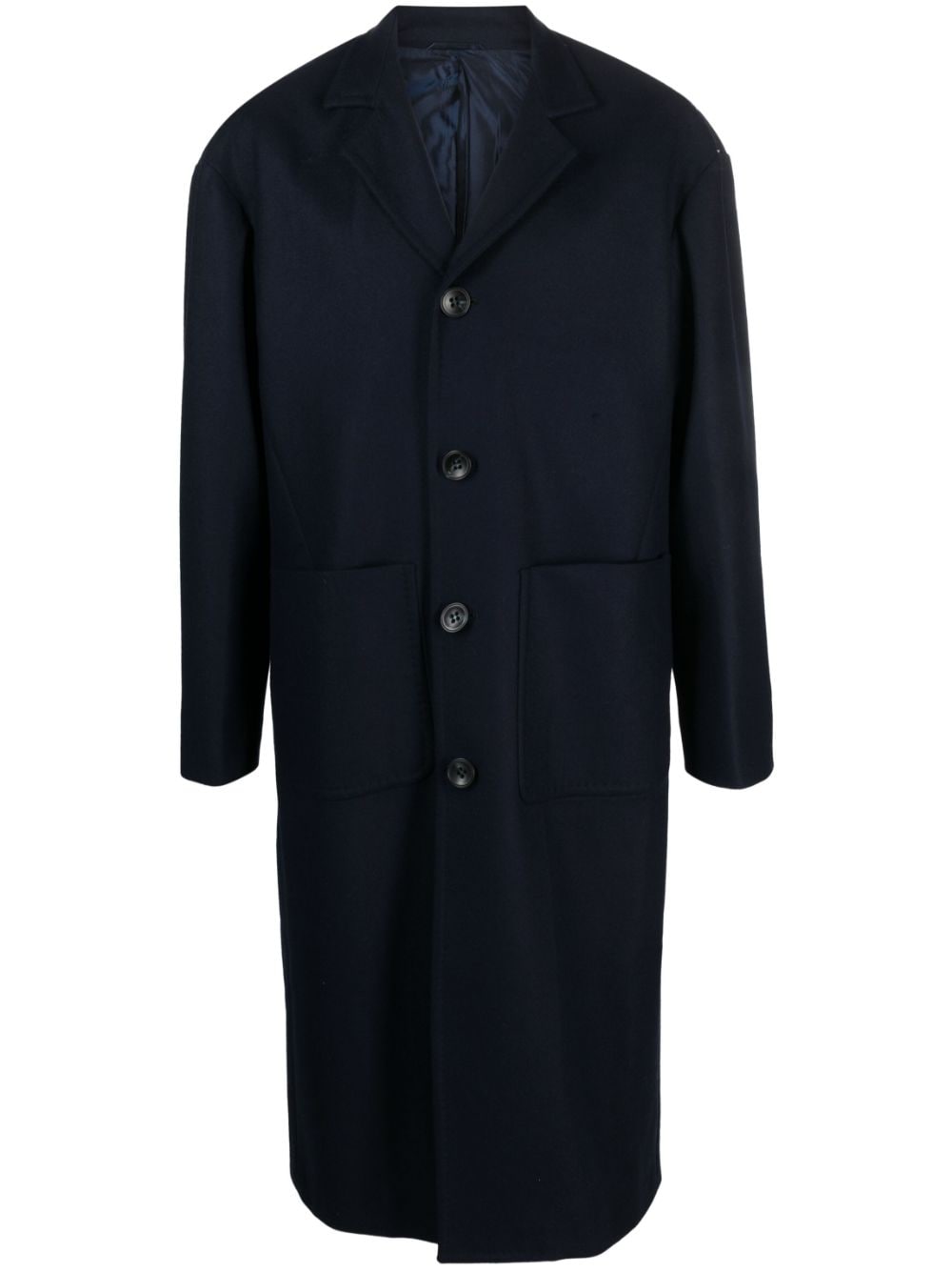 Kiton single-breasted virgin-wool coat - Blue von Kiton