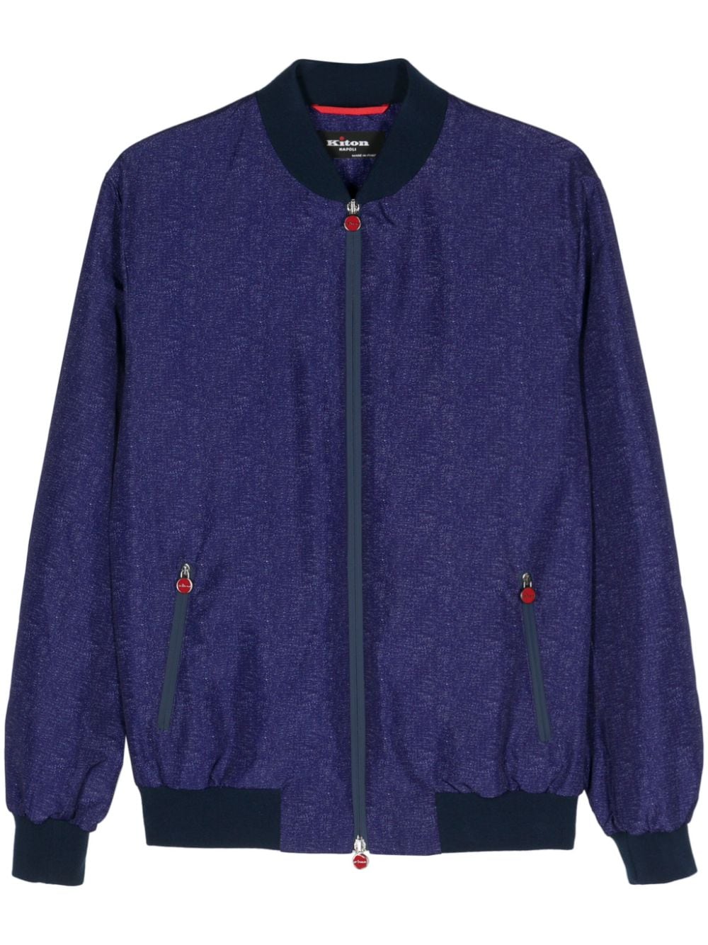 Kiton speckle-print bomber jacket - Blue von Kiton