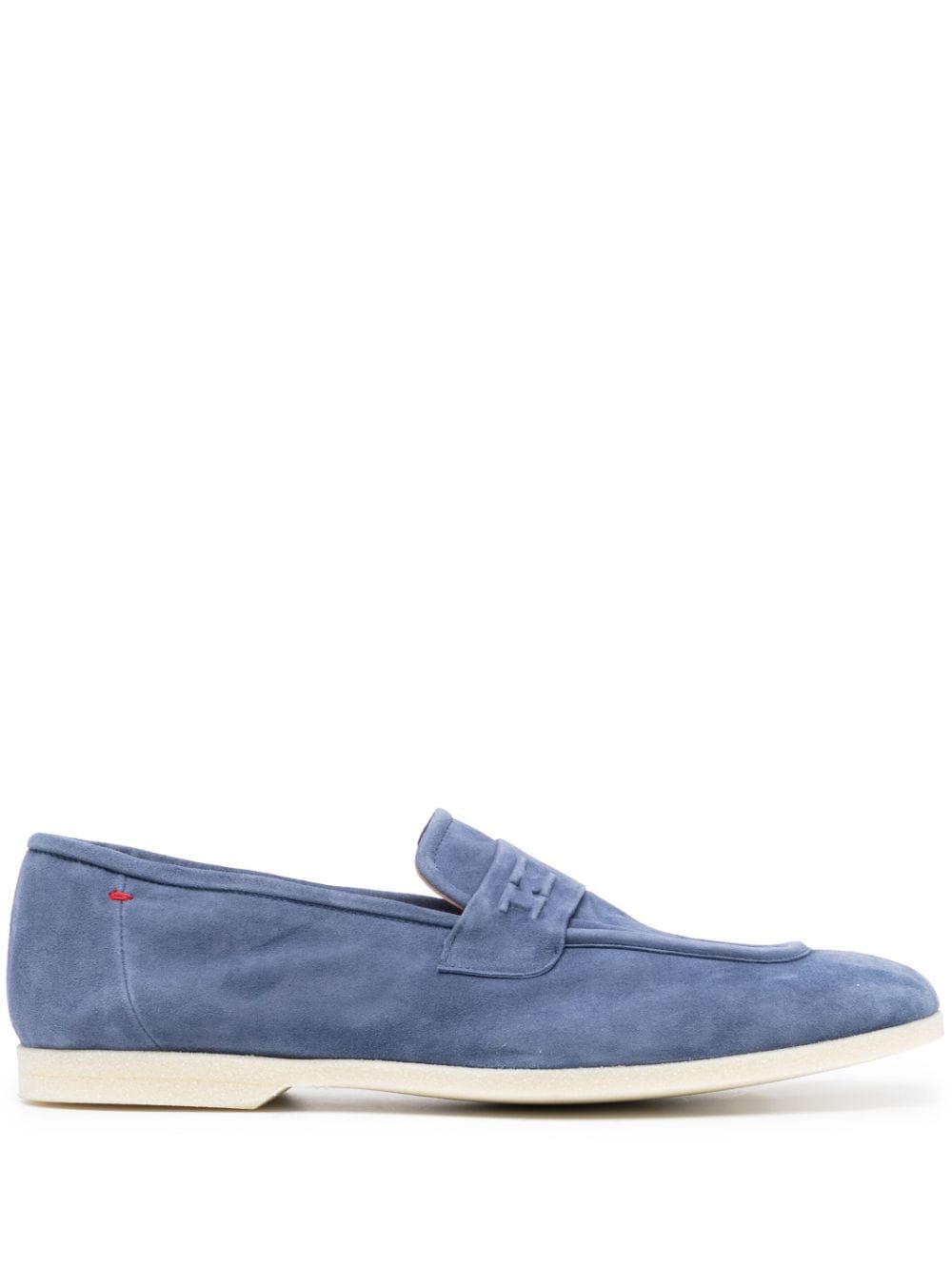 Kiton square-toe suede loafers - Blue von Kiton