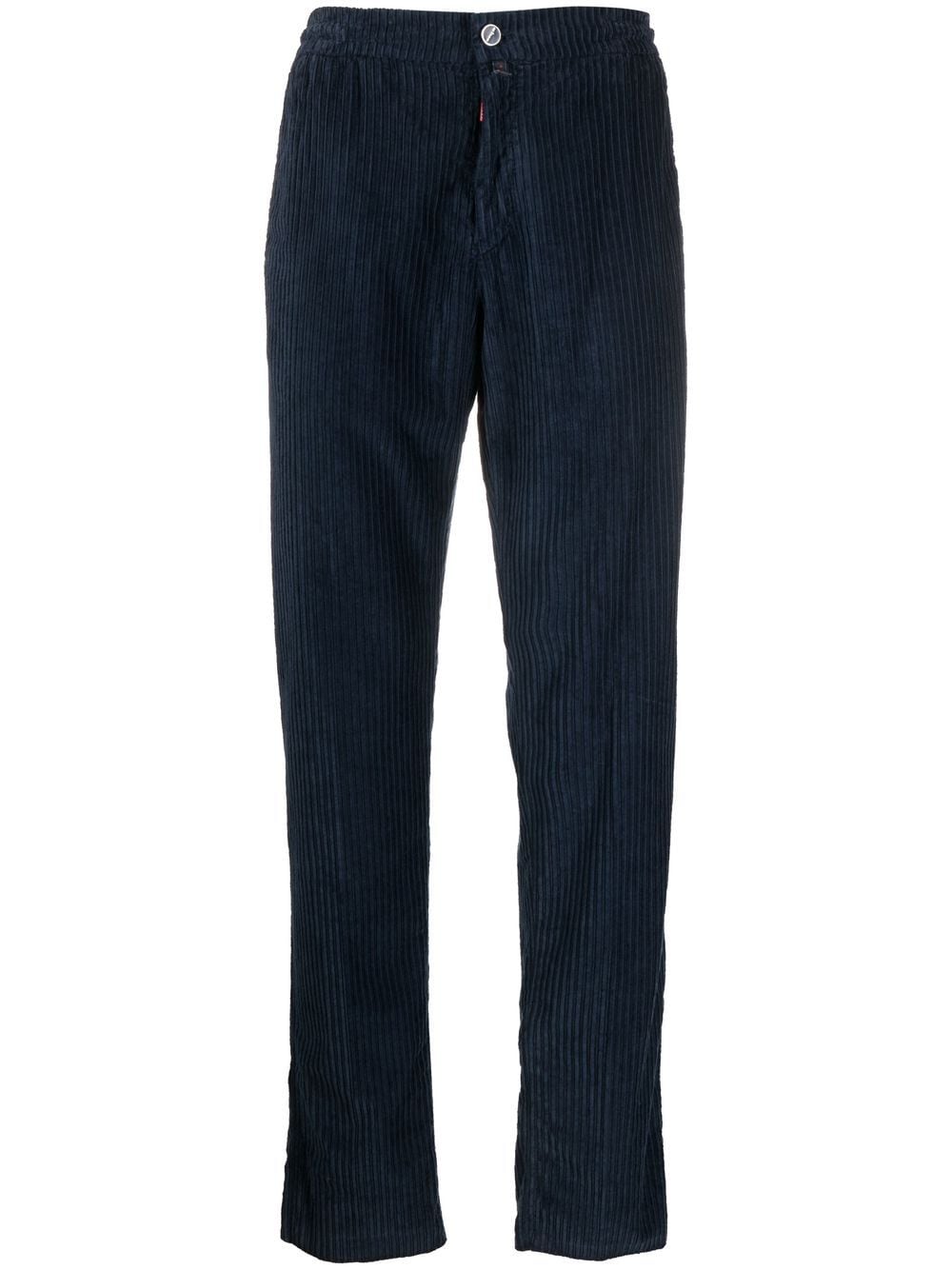 Kiton straight-leg corduroy trousers - Blue von Kiton