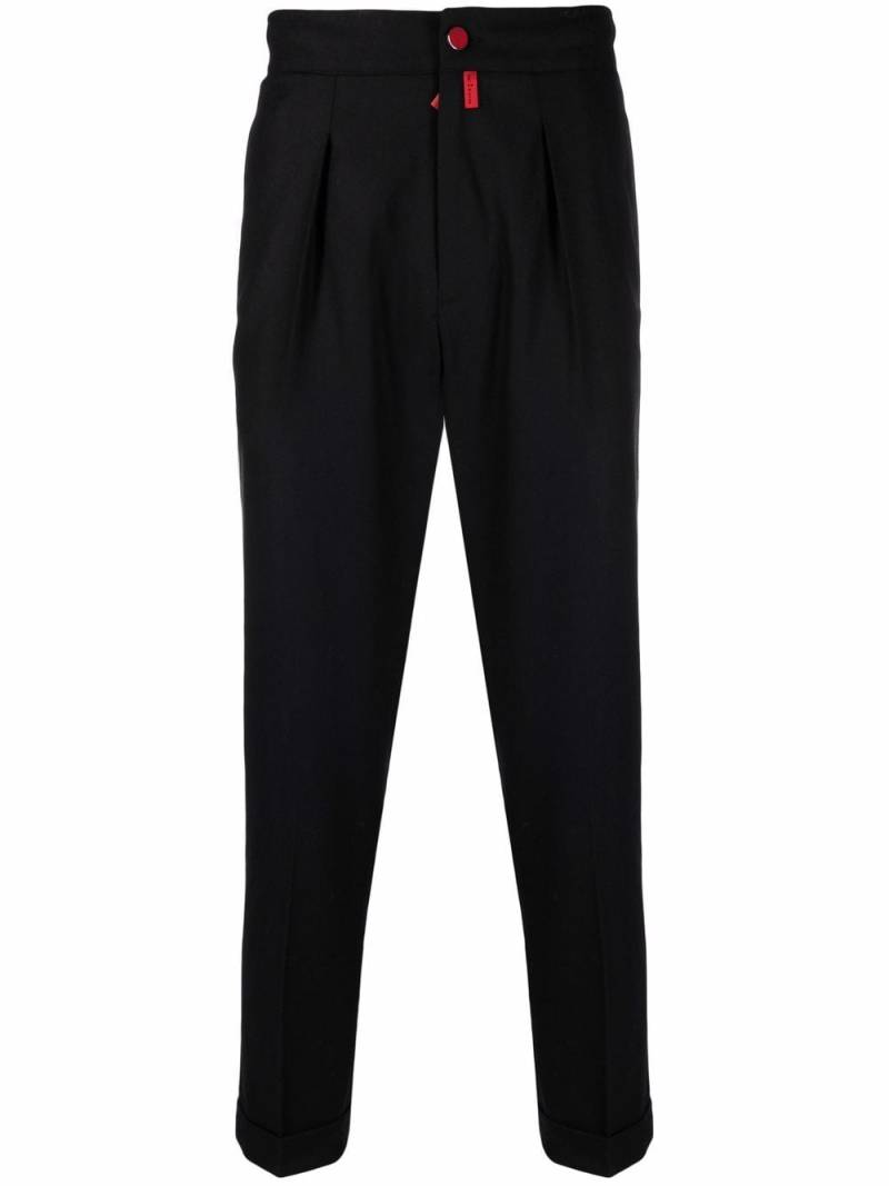 Kiton straight-leg wool sweatpants - Black von Kiton