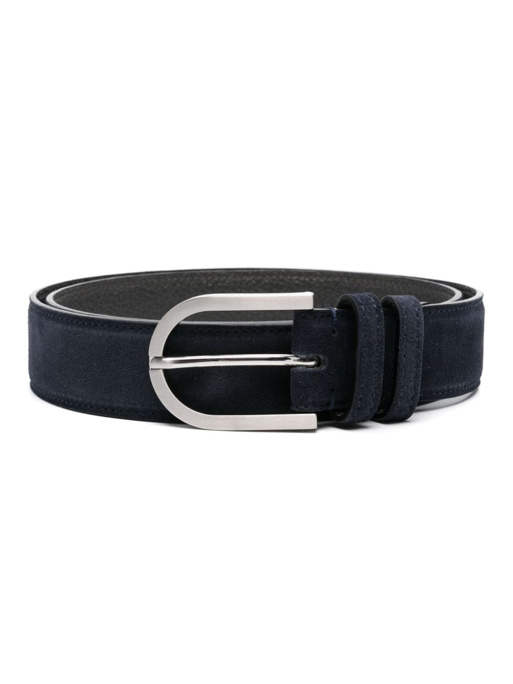 Kiton suede buckle belt - Blue von Kiton