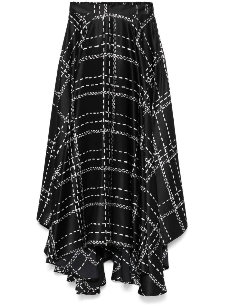 Kiton tartan midi skirt - Black von Kiton